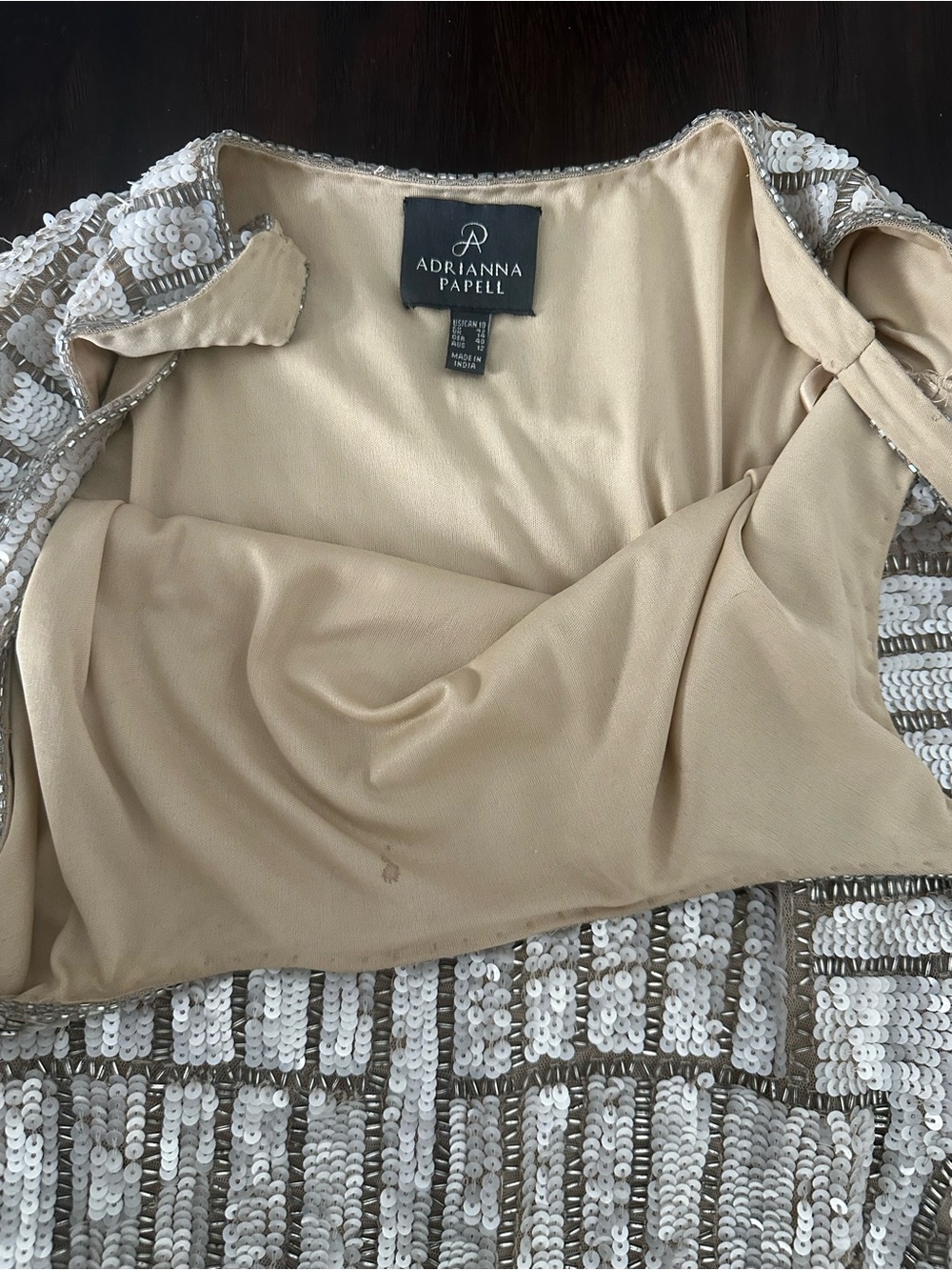 Adrianna Papell Beaded Sequin Cocktail Dress Size 10 - Picture 10 of 10